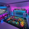 Personalized Game Room Rugs for Boys - Customizable Game Controller Design - Perfect for Gaming or Relaxing
