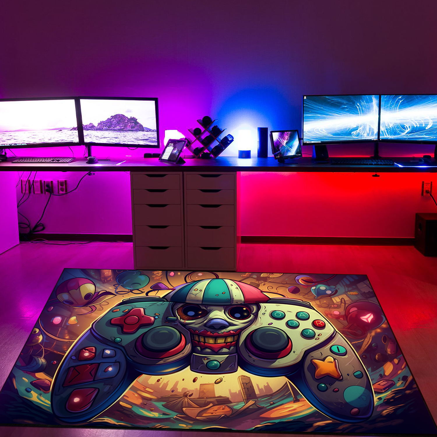 Personalized Game Room Themed Area Rug for Boys with Year - Perfect for Any Game Room Decor - Image 3