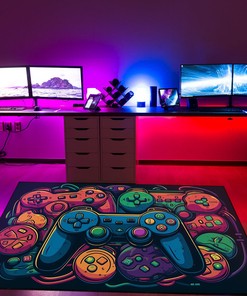 Personalized Game Room Themed Area Rug for Teen Boys - Add Style to Your Room