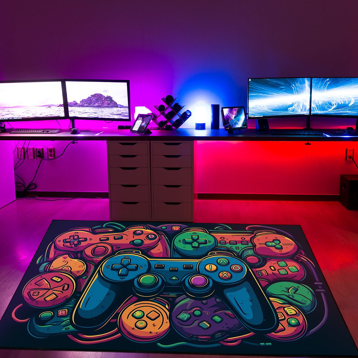 Personalized Game Room Themed Area Rug for Teen Boys - Add Style to Your Room
