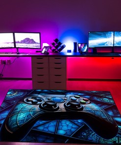 Personalized Game Room Themed Rug - Perfect for Any Boy's Room