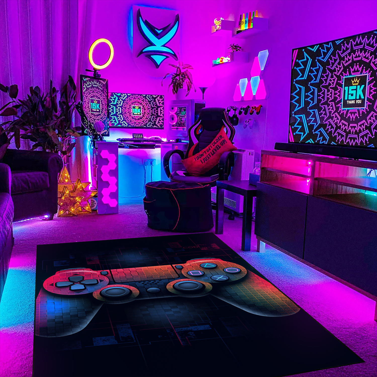 Personalized Game Room Themed Rug for Boys - Perfect Gift for Kids who Love Gaming
