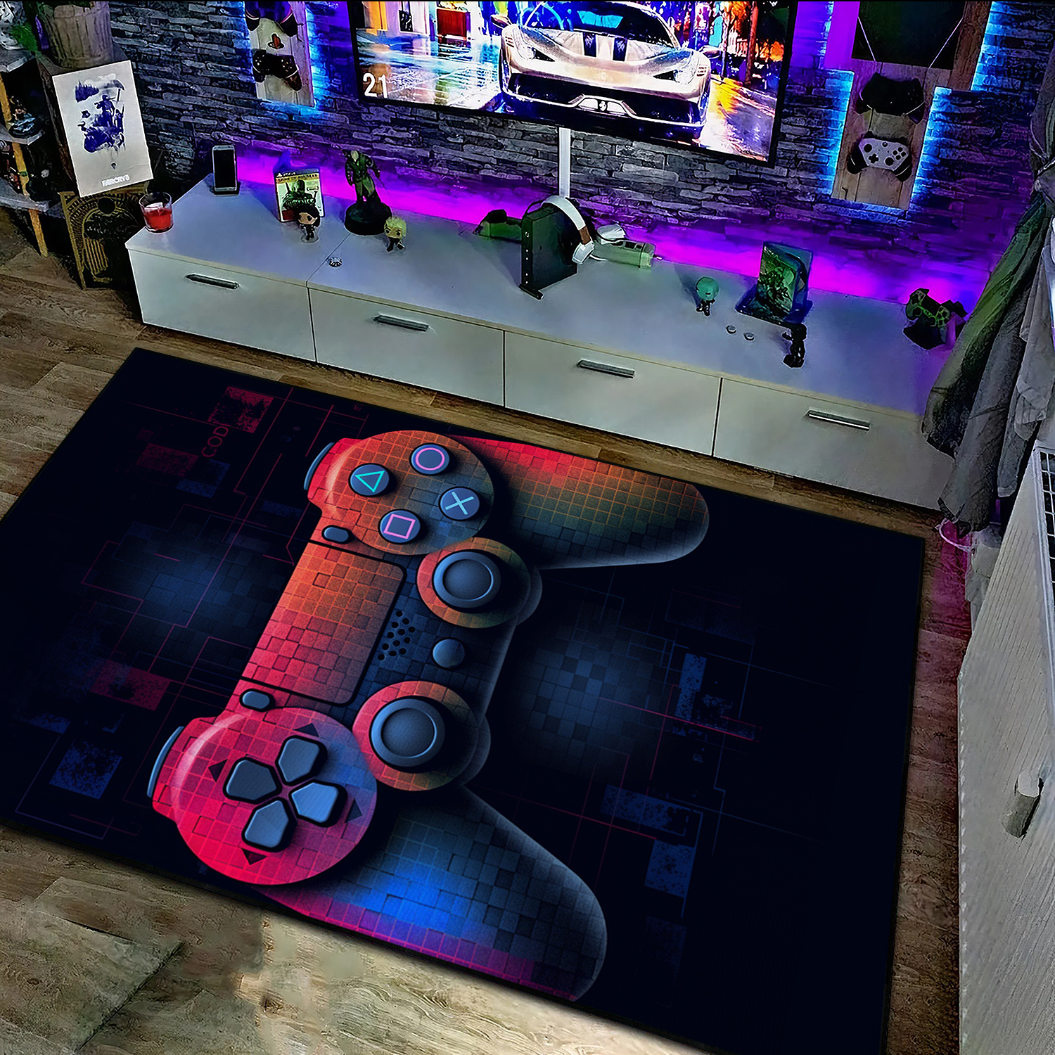Personalized Game Room Themed Rug for Boys - Perfect Gift for Kids who Love Gaming - Image 2
