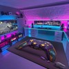Personalized Gaming Carpet for Bedroom - Game Room Decor for Boys with Non Slip Bathroom Rugs Washable - Large Game Rug Design T08