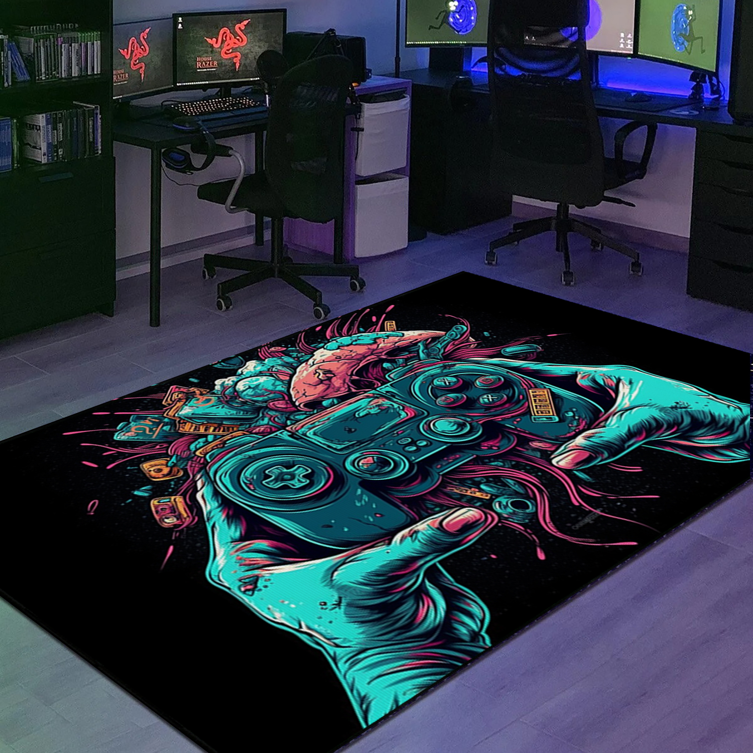 Personalized Gaming Carpet for Boys Room - Custom Gamer Rug - Perfect Game Room Decor with Game Room Rugs for Living Room M68 - Image 2