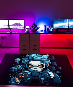 Personalized Gaming Carpet for Boys Room with 3D Game Controllers - Perfect for Any Gaming Room
