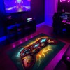 Personalized Gaming Room Area Rug for Boys - Game Controller Rug - Large Game Rug Design M62