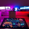 Personalized Gaming Room Area Rug for Boys - Game Controller Rug with Non Slip Bathroom Rugs Washable - Large Game Rug Design