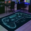 Personalized Gaming Room Area Rug for Boys - Game Controller Rug with Non Slip Bathroom Rugs Washable T05