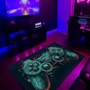 Personalized Gaming Room Area Rug for Boys - Game Room Themed Area Rug - Large Game Rug Design T11
