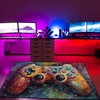 Personalized Gaming Rug for Boys Room - Game Controller Area Rug with Non Slip Bathroom Rugs Washable - Large Game Rug Design M36