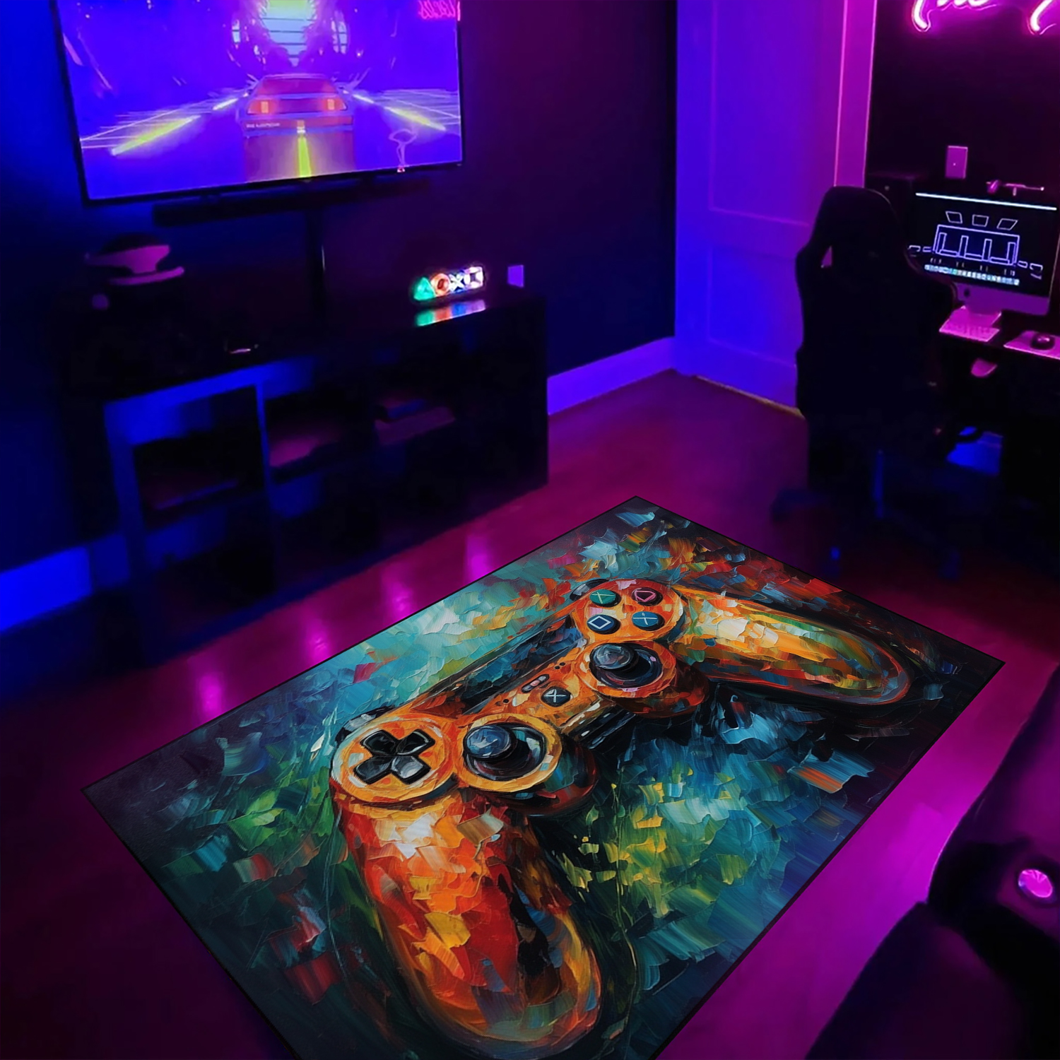 Personalized Gaming Rugs for Boys - Perfect for Home Decoration and Gaming Setup - Game Room Carpets - Image 3