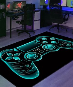 Personalized Gaming Themed Area Rugs - Perfect for Boys Room Decor and Game Room Setup - Game Room Rug Ideas