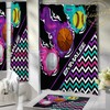 Personalized Girls Basketball Shower Curtain With Name, Volleyball And Softball Gifts, Fabric #411