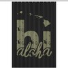 Personalized Hawaii Map Print Shower Curtain For Durable Bath