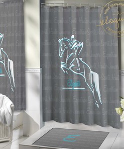 Personalized Horse Print Shower Curtain - Perfect Gift For Horse Lovers