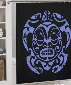 Personalized Maori Sea Turtle Hawaii Bathroom Shower Curtain