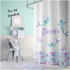 Personalized Mermaid Scales Shower Curtain for Girls Bathroom