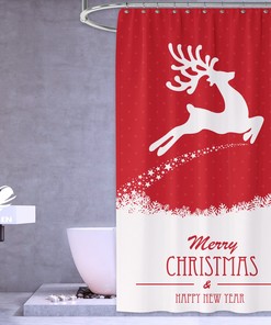 Personalized Merry Christmas Shower Curtain - Seasonal Home Decor Gift