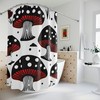 Personalized Mushroom Hearts and Flowers Shower Curtain - Retro Aesthetic College Dorm Decor