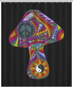 Personalized Mushroom Shower Curtain, Durable Bath Liner
