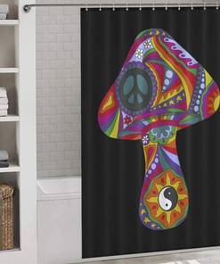 Personalized Mushroom Shower Curtain, Durable Bath Liner