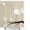 Personalized Musical Bird Shower Curtain, Custom Bathroom Accessory 