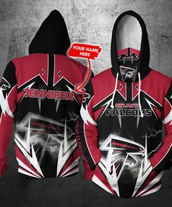 Personalized Nfl Atlanta Falcons All Over Printed Hoodie - Custom Name Option