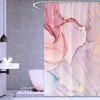 Personalized Pink Smudge Marble Shower Curtain for Home Bathroom Decor, Waterproof and Chic Design