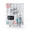 Personalized Polka Dot Rose Fashion Breakfast At Tiffany'S Bathroom Curtain