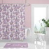 Personalized Purple Girls Room Shower Curtain with Butterfly and Star Decor