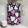 Personalized Shower Curtain With 60S Retro 90S Doodle Art For Unique Aesthetic Spring Decor And College Dorm