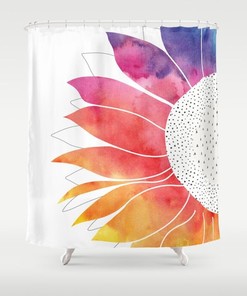 Personalized Sunflower Shower Curtain for Unique Bathroom Decor, 72x72 - Unique Bathroom Shower Curtains