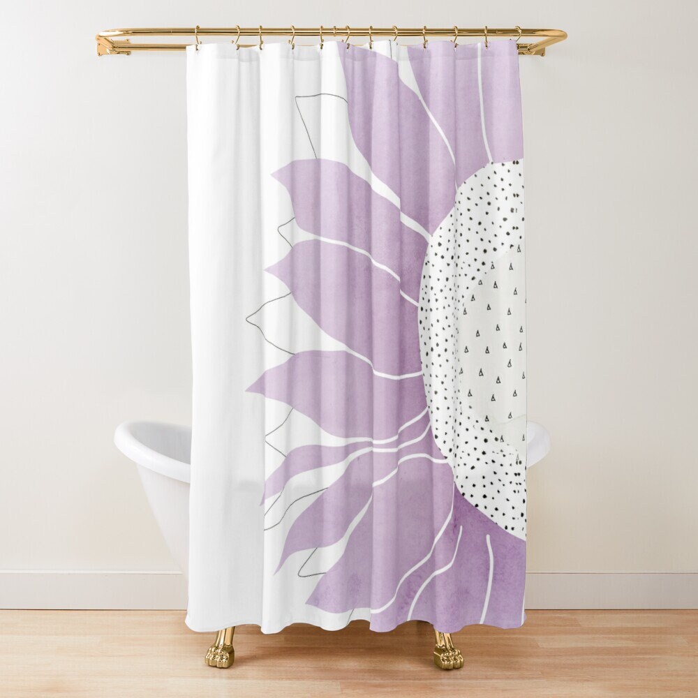 Personalized Sunflower Shower Curtain for Unique Bathroom Decor, 72x72 - Unique Bathroom Shower Curtains