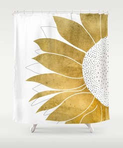Personalized Sunflower Shower Curtain for Unique Bathroom Decor, 72x72 - Unique Bathroom Shower Curtains