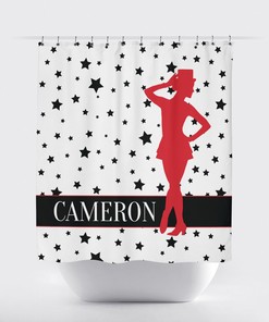 Personalized Tap Dancer Shower Curtain with Star Design