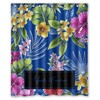 Personalized Tropical Flower Shower Curtain With Hooks For Bathroom Decor