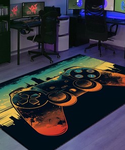 Personalized Video Game Room Carpet - Perfect for Living Room Play Area