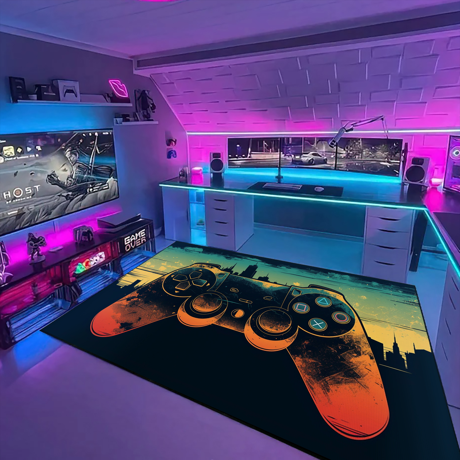 Personalized Video Game Room Carpet - Perfect for Living Room Play Area - Image 2