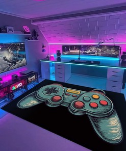 Personalized Video Game Rug for Living Room - Customizable Gaming Room Area Rugs - Upgrade Your Living Room Decor
