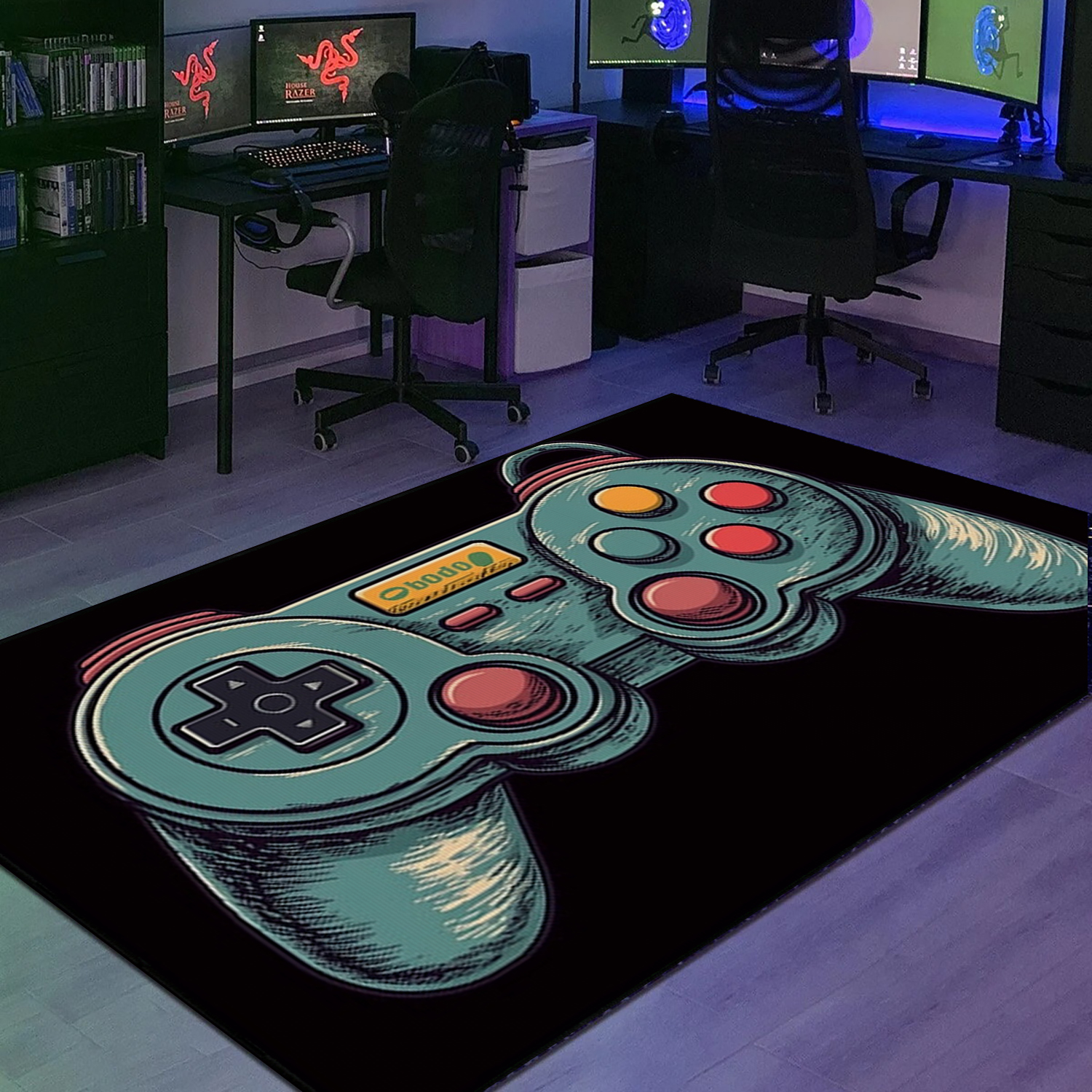 Personalized Video Game Rug for Living Room - Customizable Gaming Room Area Rugs - Upgrade Your Living Room Decor - Image 3