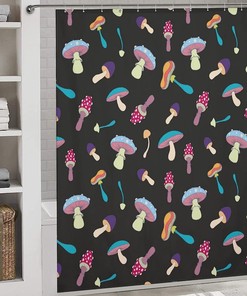 Personalized and Durable Magic Mushrooms Bathroom Shower Curtain - Add Your Personal Touch to Your Bathroom.
