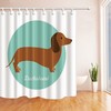 Pet Dachshund Dog Waterproof Fabric Shower Curtain for Animal Lovers