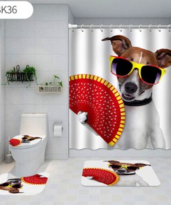 Pet Dog Perform Waterproof Shower Curtain Pad - A Cool Addition To Your Bathroom