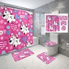 Pet Love Dog Waterproof Shower Curtain Set for Adorable Bathroom Decor