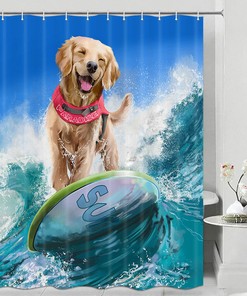 Pet-Lover Waterproof Shower Curtain