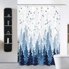 Petite Snow Forests Print Small Shower Curtain Great for RV Camper Bathrooms