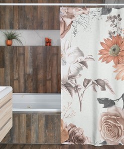 Pfirsich Sonnenblumen Florale Duschvorh¤nge for a Modern and Fresh Bathroom Decor