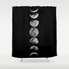 Phases of the Moon Shower Curtain With a Chic Black Design for Your Bathroom