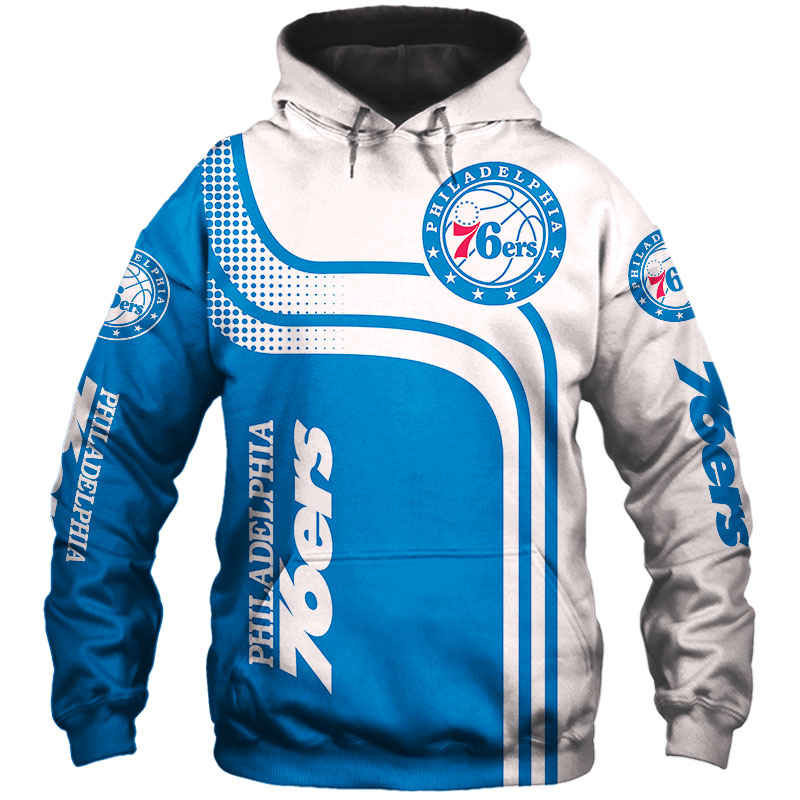 Philadelphia 76Ers Hoodie 3D Zip Hoodie - Official Nba Merchandise